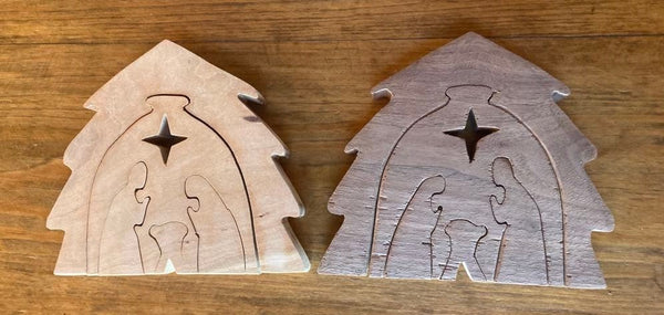 Wooden Nativity Scene