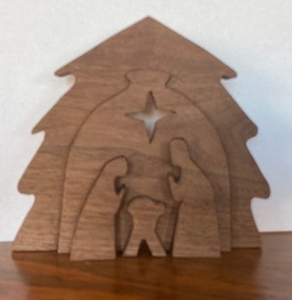 Wooden Nativity Scene