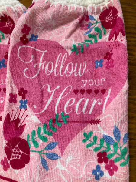 Valentine's Day Themed Hanging Towels - "Follow Your Heart" - Set of 2