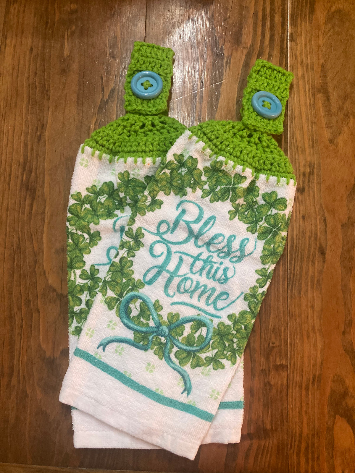 St Patrick's Day Hanging Towels - Bless This Home - Set of 2