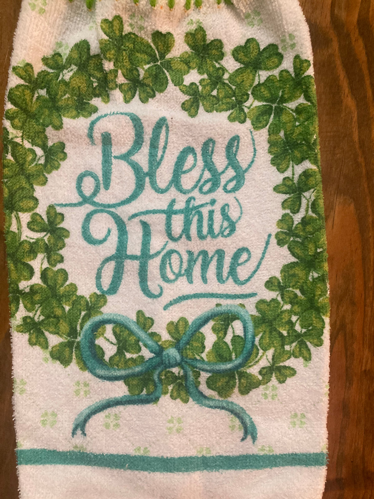 St Patrick's Day Hanging Towels - Bless This Home - Set of 2