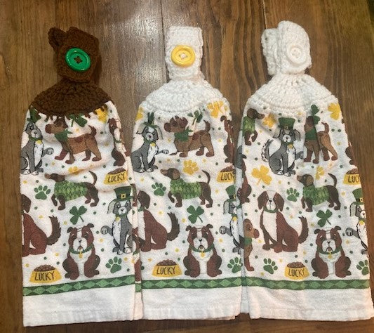 St Patrick's Day Themed Towels - Dogs - Choose a Set of 2 or Purchase All 3 Sets and Save!