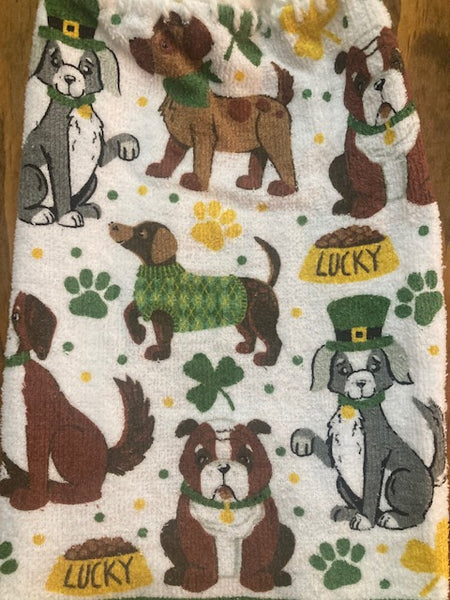 St Patrick's Day Themed Towels - Dogs - Choose a Set of 2 or Purchase All 3 Sets and Save!