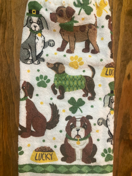 St Patrick's Day Themed Towels - Dogs - Choose a Set of 2 or Purchase All 3 Sets and Save!