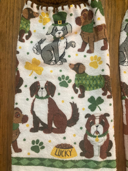 St Patrick's Day Themed Towels - Dogs - Choose a Set of 2 or Purchase All 3 Sets and Save!