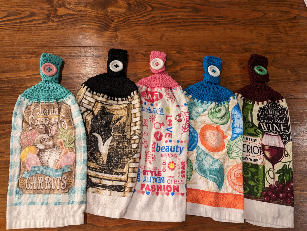 Surprise Bag of Hanging Towels - FIVE (5) RANDOM Towels