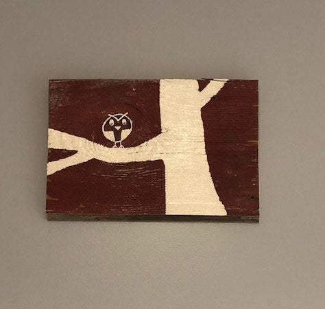 Barn Wood Sign - Owl in Tree