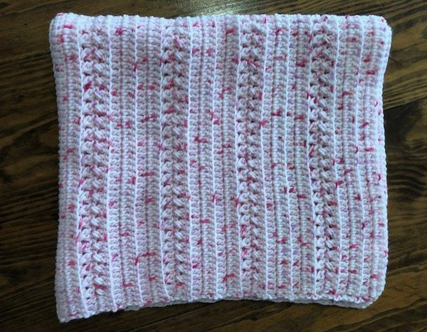 Baby Blanket - Hand Crocheted - Various Shades of Pink