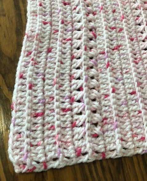 Baby Blanket - Hand Crocheted - Various Shades of Pink