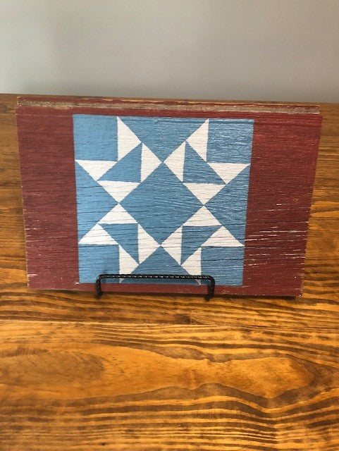 Authentic Barn Quilt Sign – Hand-Painted on Reclaimed Ohio Barn Wood