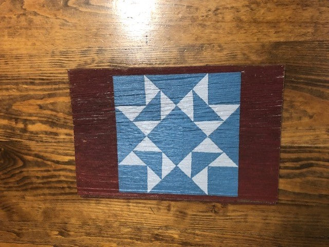 Authentic Barn Quilt Sign – Hand-Painted on Reclaimed Ohio Barn Wood