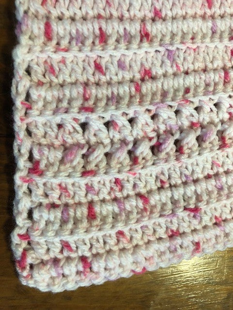 Baby Blanket - Hand Crocheted - Various Shades of Pink