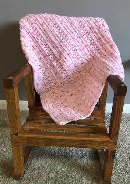 Baby Blanket - Hand Crocheted - Various Shades of Pink