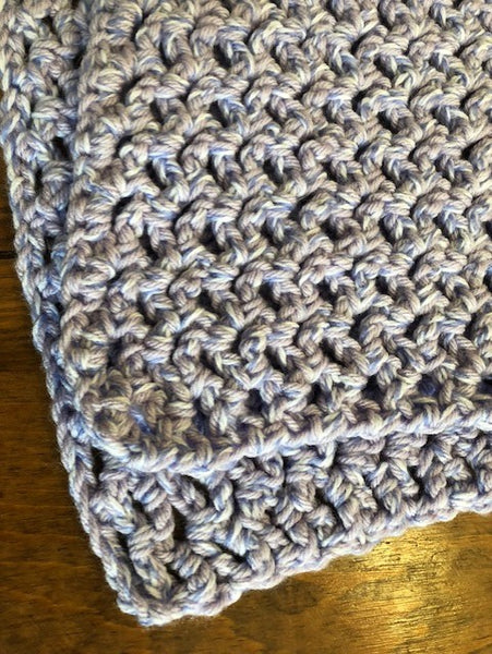 Baby Blanket - Hand Crocheted - Various Shades of Purple