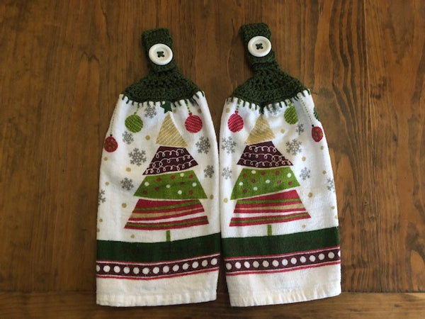 Christmas Hanging Towels - Trees - Choose a Set of 2 or the whole lot of 6 towels