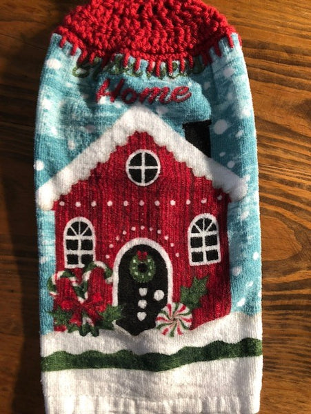 Christmas Hanging Towels - Christmas House, Home - Set of 2