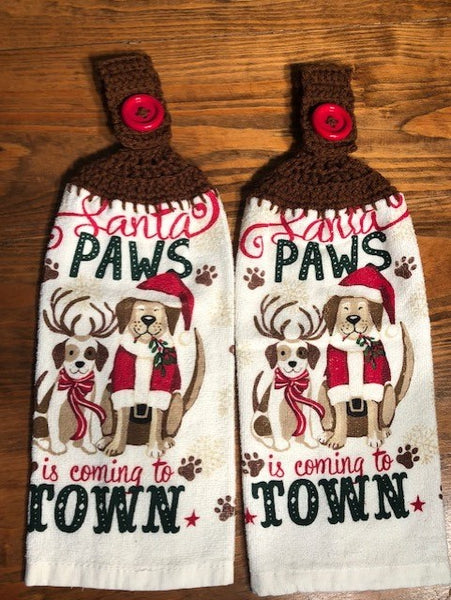 Christmas Hanging Towels - Dogs - Choose a Set of 2