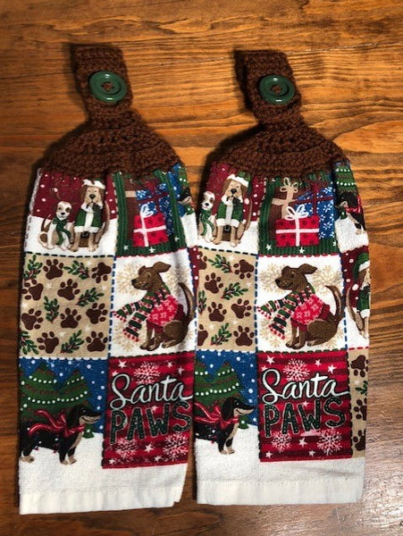 Christmas Hanging Towels - Dogs - Choose a Set of 2