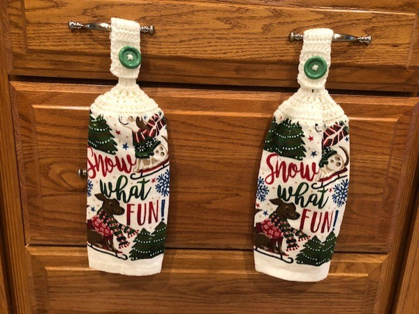 Christmas Hanging Towels - Dogs - Choose a Set of 2