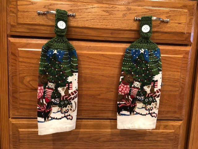 Christmas Hanging Towels - Dogs - Choose a Set of 2