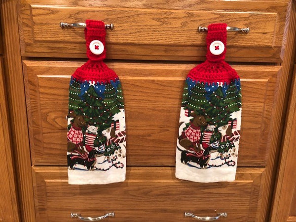 Christmas Hanging Towels - Dogs - Choose a Set of 2