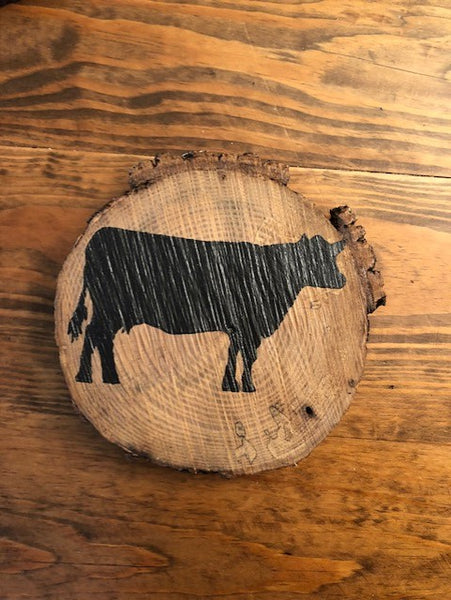 Rustic Wood Slab Signs - Farmhouse Inspired - Cow, Pig, Chicken