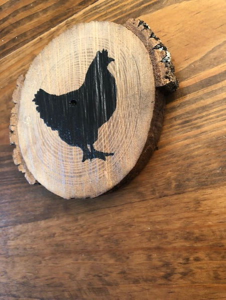 Rustic Wood Slab Signs - Farmhouse Inspired - Cow, Pig, Chicken