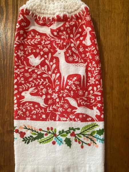 Christmas Hanging Towels - Deer - Choose a Set of 2 or Purchase Both Sets and Save!