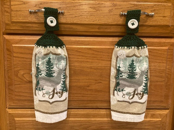 Christmas Hanging Towels - Deer - Choose a Set of 2 or Purchase Both Sets and Save!