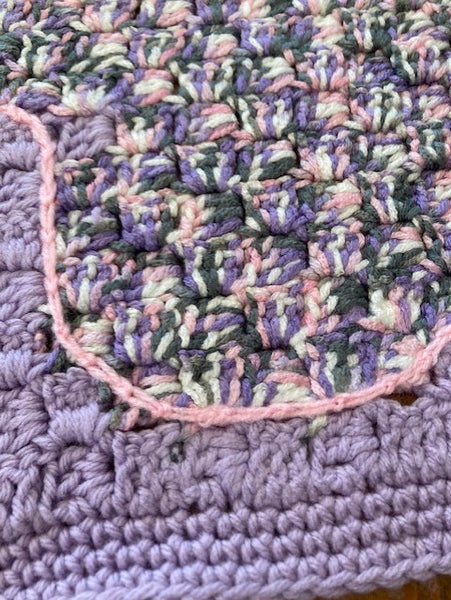 Specialty Blanket - Hand Crocheted - Purple - Bear Outline